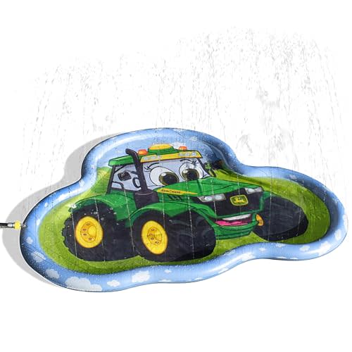 John Deere 3 in 1 Splash Pad Play Sprinkler for Kids and Baby Pool for Learning Toddler Sprinkler Pool, 60 Outside Water Toys