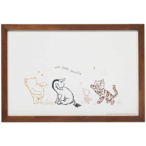 Disney Winnie the Pooh Our Little Family Framed Wood Wall Decor - Adorable Winnie the Pooh Wall Art for Home Decor