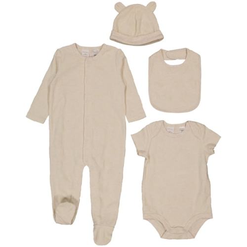 Oatmeal Baby Bear Jacquard 4 Piece Gift Set | Best&Less™ Online