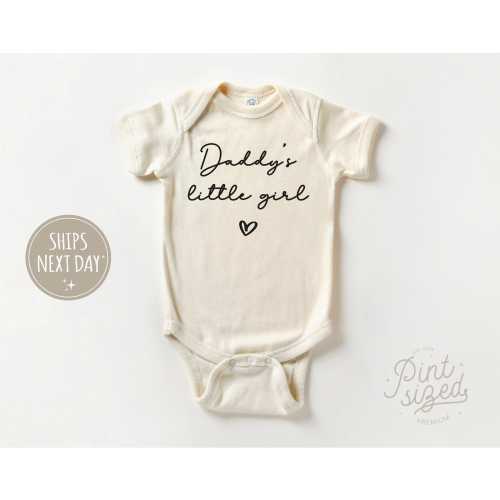 Daddy's Little Girl Onesie® - Minimalist Bodysuit - Father's Day Natural Baby Onesie®