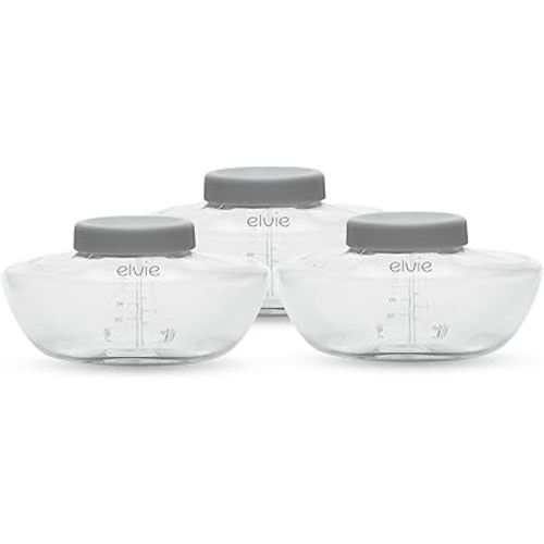 Elvie Pump Breastmilk Storage Bottles | Compatible with Elvie Electric Breast Pump | Breast Milk Storage Baby Bottles for Breastfed Babies | Breast Feeding Essentials | 3 Pack