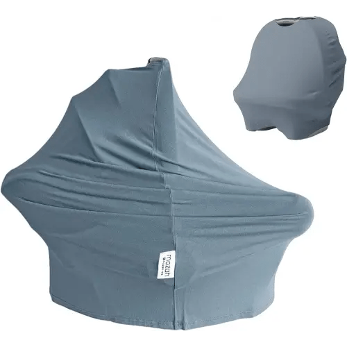 MOZAH Baby Multi-Use Cover: 9-in-1 Car Seat & More Covers - Nursing, Shopping Cart, High Chair - Blue Mirage