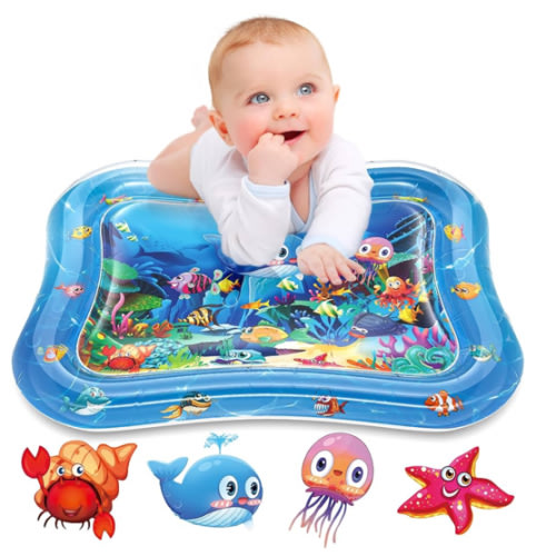Infinno Inflatable Tummy Time Mat Premium Baby Water Play Mat for Infants and Toddlers Baby Toys for 3 to 24 Months, Strengthen Your Baby's Muscles, Portable