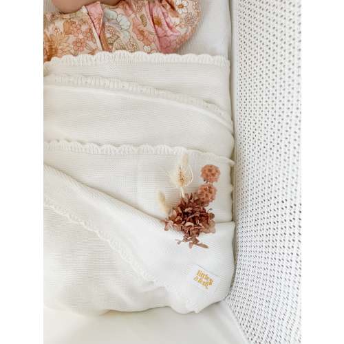 Heirloom Knit Blanket | Milk