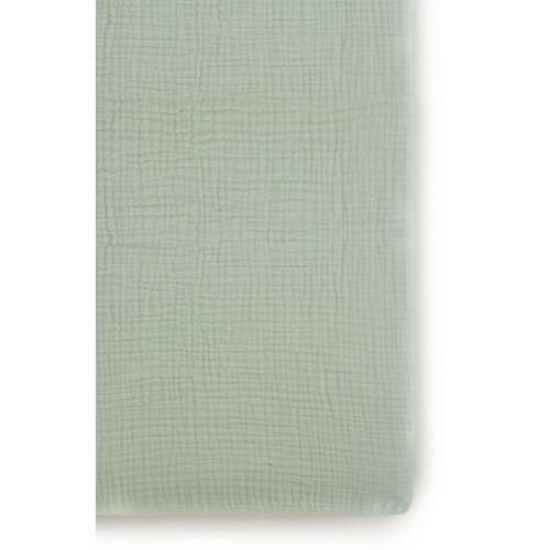 Oilo Organic Cotton Muslin Crib Sheet, Sea Moss