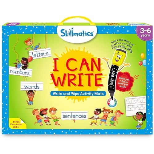 Skillmatics I Can Write, Preschool Learning Activities, Educational Toy and Game, Back to School Supplies, Gifts for Students, Kids, Ages 3, 4, 5, 6