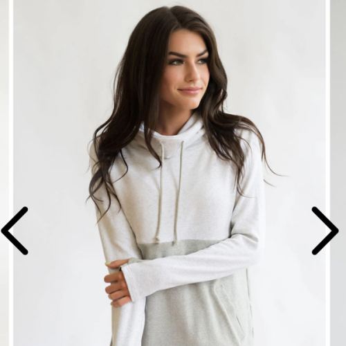 Nursing Sweatshirt Pullover - Colorblock Light Gray