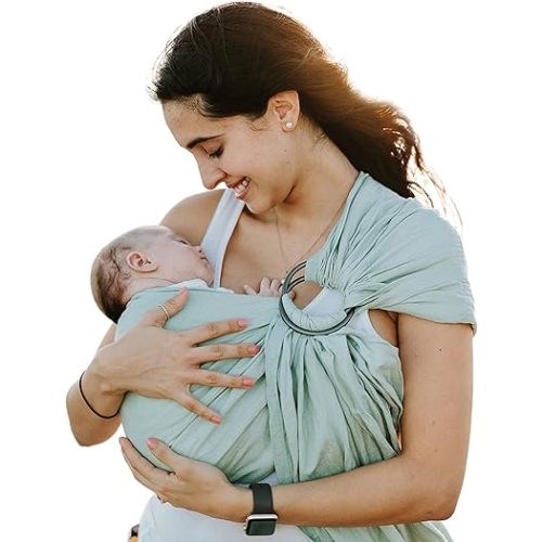 Nalakai Luxury Ring Sling Baby Carrier, Soft Linen Blend Baby Sling, Baby Wrap, Wear Your Little One Close to Your Heart, Comfort, Style