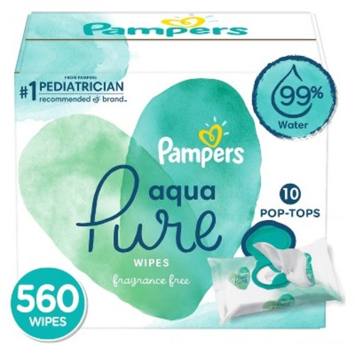 Pampers Aqua Pure Wipes (Select Count)