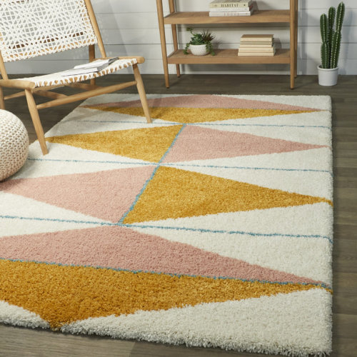Bonifay Geometric Off White Area Rug