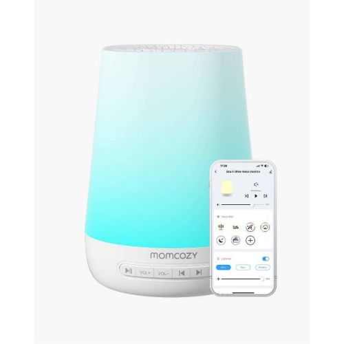 Momcozy Noise Machine For Baby Sleeping With Night Light - White