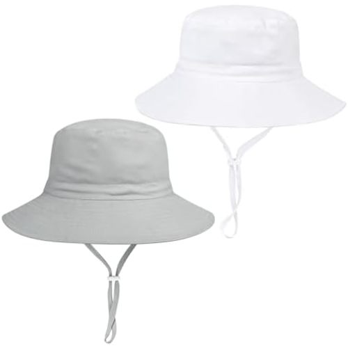Baby Toddler Sun Hat,Boys Girls Bucket Hat for Kids UPF 50+ Sun Protective Child Summer Beach Hats 0-5 Years