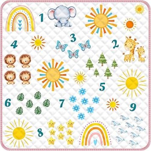 Boho Baby Playpen Mat, Baby Play Mats for Floor, Soft Padding Playpen Mat for Babies and Infants Toddlers, Foldable and Machine Washable, Tummy Time Mat for Home or Travel Baby Essentials Gift