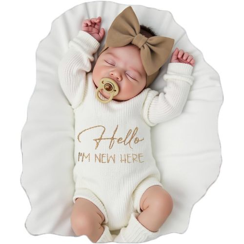 Ylsteed Infant Baby Sweater Romper Baby Girl Boy Knitted Pullover Fall Winter Clothes Baby Boy Girl Outfit Embroidery Clothes