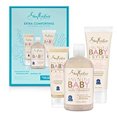 SheaMoisture Baby Gift Set Gift Sets Perfect For New Moms Oat Milk & Rice Water Hypoallergenic : Baby