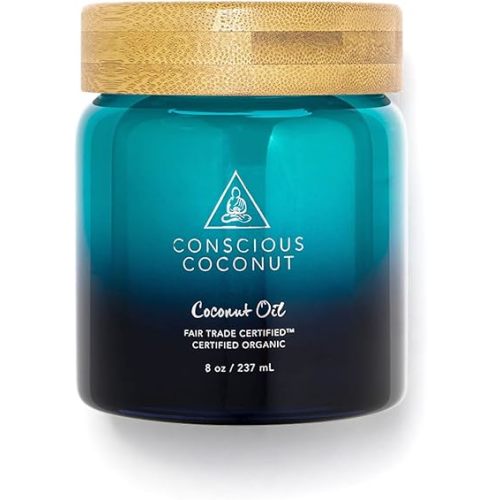 Not Your Ordinary Coconut Oil Jar by Conscious Coconut. Small Batch, Organic, Fair Trade, Virgin, Hand Pressed