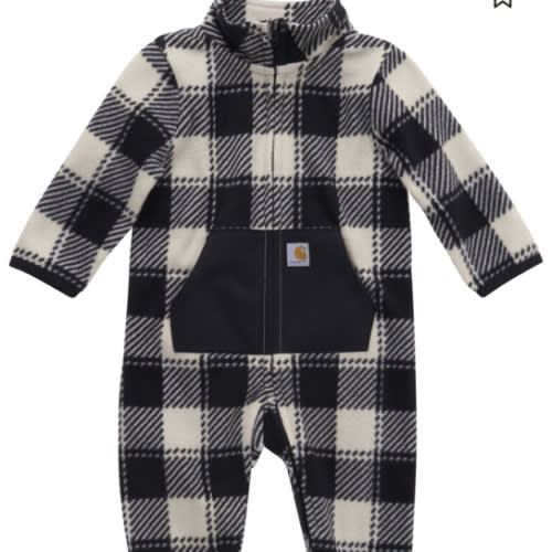 Carhartt Infant Boys' Plaid Print Long Sleeve Onesie | Boot Barn