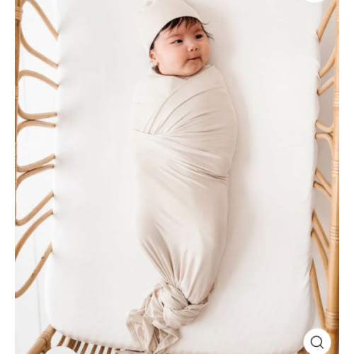 Cream Puff Swaddle Beanie Set