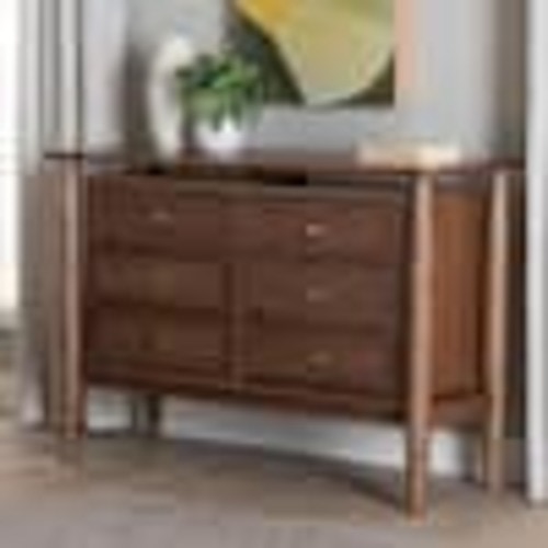 Alyssa Walnut Brown 6-Drawer 47.2 in. Dresser