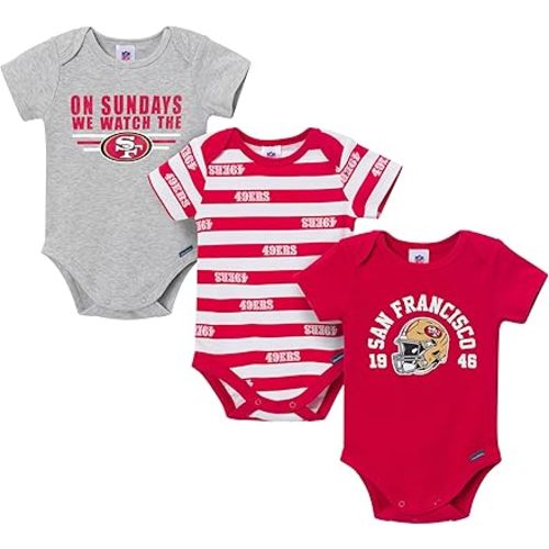 Gerber NFL baby-boys Nfl 3-pack Onesie Bodysuit