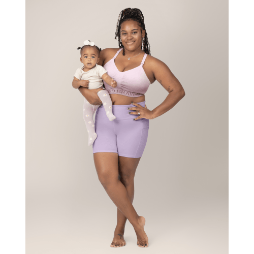 Stevie Active Postpartum Bike Short | Lavender Mist - Kindred Bravely