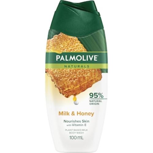 Palmolive Travel Body Wash Shower Gel Naturals Milk & Honey 100ml | Woolworths