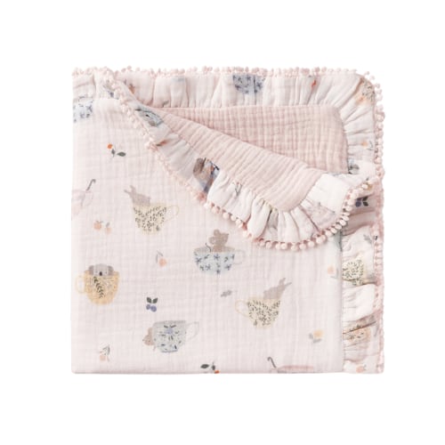 Tea Party Muslin Lace Blankie