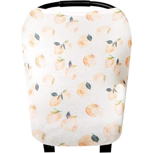Copper Pearl Nursing Cover for Breastfeeding – Multi-Use Baby Car Seat Cover, Stroller Cover & Breast Feeding Cover Up for Women, Stretchy Breathable High Quality Cover for Boy or Girl, Caroline