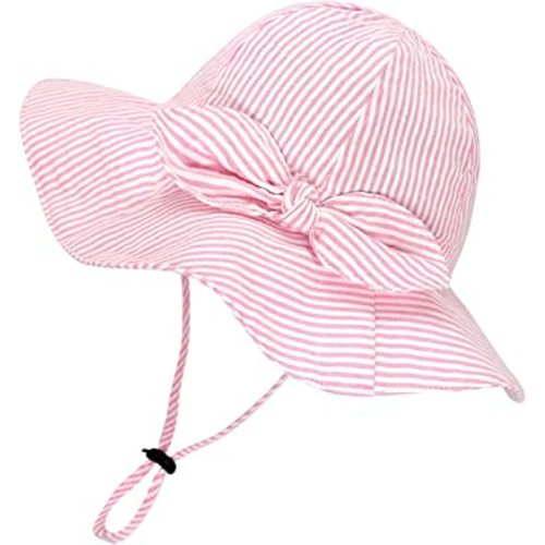 Toddler Kids Baby Girl Breathable Sun Hat Cotton Foldable 50+ SPF Protective
