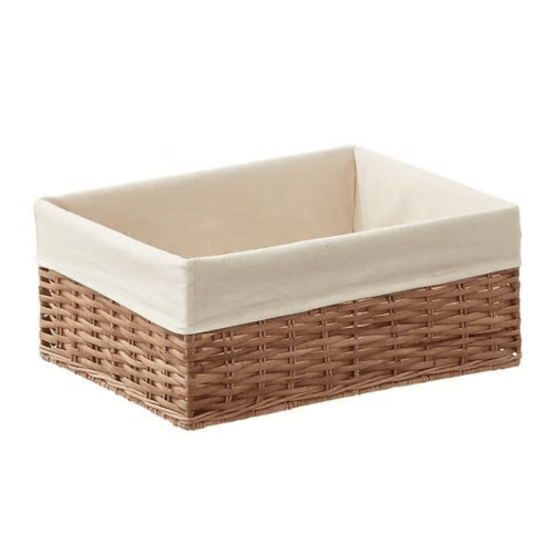 Medium Montauk Rattan Rectangular Bin Natural
