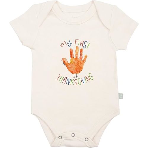 Finn + Emma Organic Cotton Graphic Baby Bodysuits - Gender Neutral Onesie for 0-12 Months in Multiple Sizes and Styles