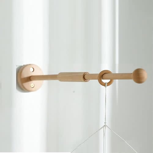 Wooden Baby Crib Mobile Arm, 21.6 inches Wall Mounted Baby Mobile Hanger with Anti-Slip Design Beech Wood Curved Wall Holder | Nursery Decor for Sturdy Mobile for Newborn Boys and Girls