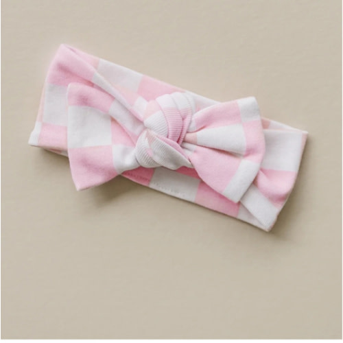 Checkered Headband | Pink