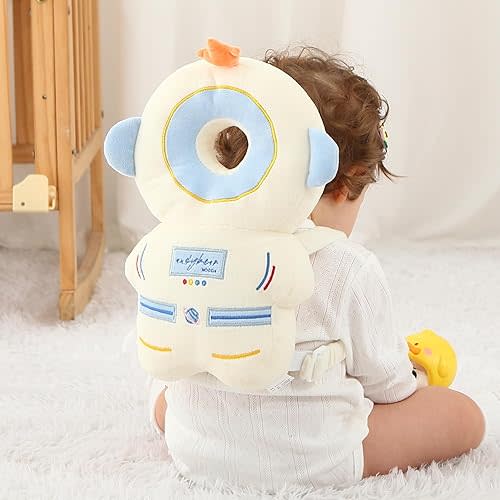 SOZOON Baby Head Protector Backpack - Soft & Lightweight Head Protection Pillow for Bebe Walking and Crawling Astronaut