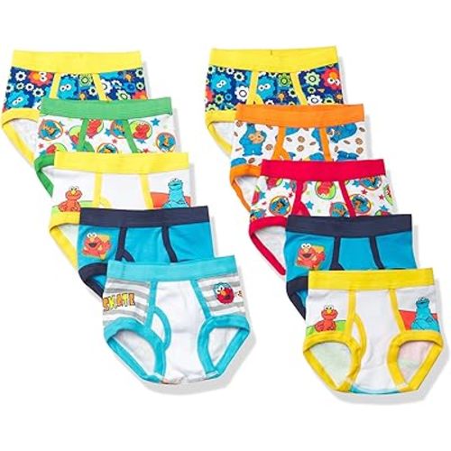 Sesame Street boys Underwear With Favorites Like Elmo, Cookie Monster & Big Bird in Sizes 18m, 2/3t, 4t