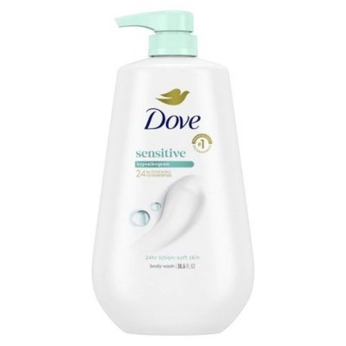 Dove Sensitive Skin Body Wash Pump Gentle Hypoallergenic Formula 24hr Lotion-soft Skin - 30.6 Fl Oz