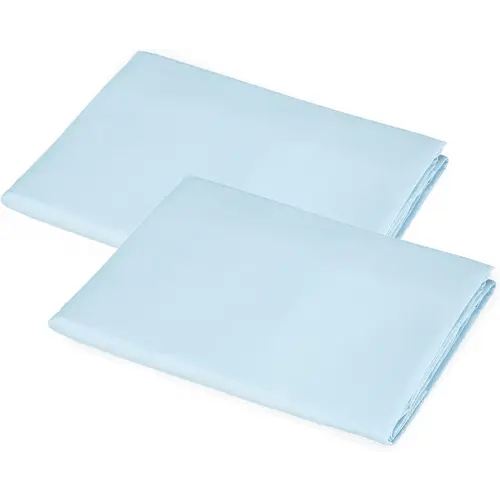 American Baby Company 2 Pack 100% Cotton Percale Fitted Nap Mat Sheet with Elastic Corners 24" x 48" x 4" - Soft & Breathable Rest Mat Sheet or Nap Mat Cover for Daycare & Preschool, Blue