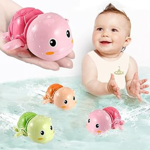 Bath Toys - Baby Water Toys for Toddlers 1-3 - Kids Pool Floating Toys for 1 Year Old Girl Boy Gifts - Wind Up Swimming Turtle Infant Bathtub Toys 2-4, 2024 Upgraded