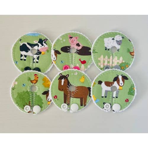 Set of 6 G tube pads / gtube pads / g-tube pads / gtube covers / feeding tube pads / g tube covers / mic-key button cover / AMT mini button