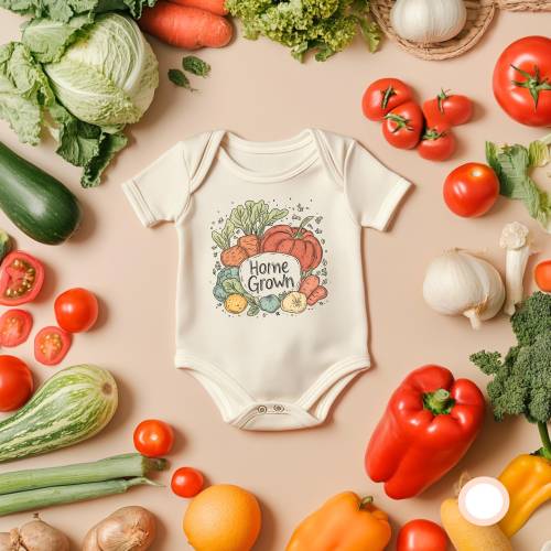 Home Grown Vegetable Onesie® - Newborn Take-Me-Home Outfit & Baby Shower Gift