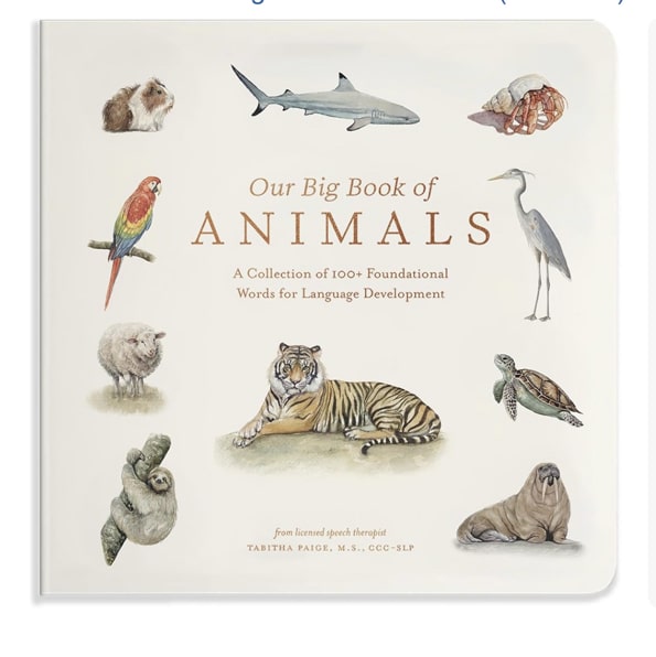 Our Big Book of Animals: First 100 Animal Words for Language Development, including Farm, Jungle, Pets, Bugs, and More (Tabitha Paige Children's Book Series)
