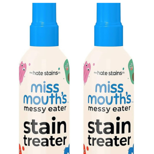 Miss Mouth's Messy Eater Stain Treater Spray - 4oz 2 Pack Stain Remover - Newborn & Baby Essentials - No Dry Cleaning Food, Grease, Coffee Off Laundry, Underwear, Fabric