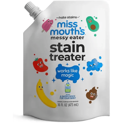 Miss Mouth's Messy Eater Stain Treater - 16oz Refill - Newborn & Baby Essentials - No Dry Cleaning Food, Grease, Coffee Off Laundry, Underwear, Fabric