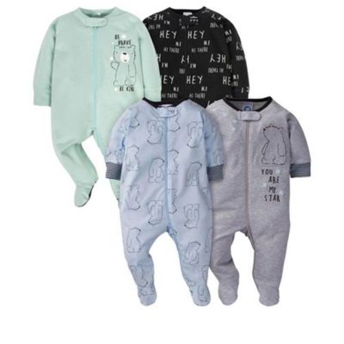 Gerber Baby Boys 4 Pack Sleep 'n Play Footie - Bear - 6-9 Months - 4-pack