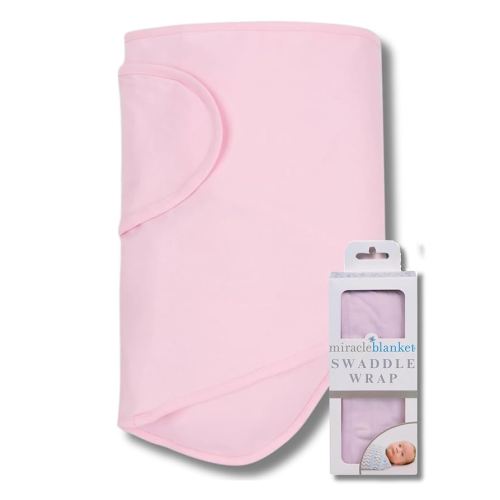 Miracle Blanket Swaddle Wrap – Help Your Newborn Sleep Longer – Soft & Secure Sleep Sack for Infants – Easy-to-Use Swaddling Blanket for a Calm Baby (Pink)
