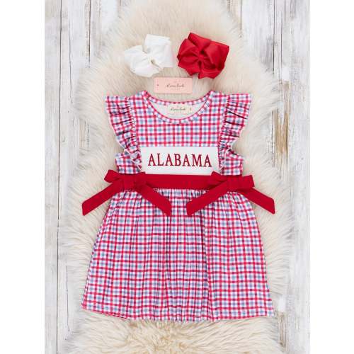 Alabama Smocked Gingham Dress