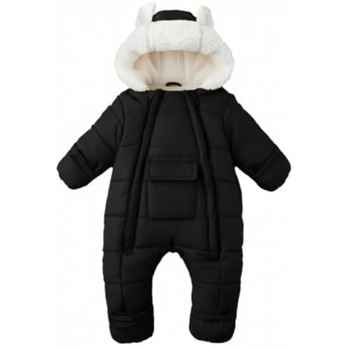 Baby Girls Boys Snowsuit Newborn Winter Clothes Jumpsuit Romper Infant Hooded Fleece Coat Jacket Outwear