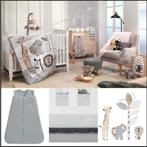 Jungle Safari 6-Piece Baby Crib Bedding Set