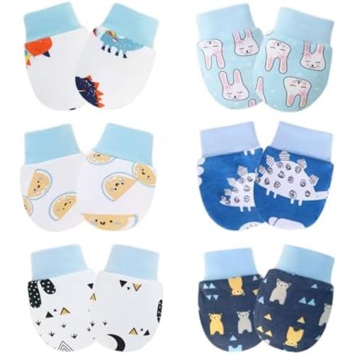 Baby Mittens No Scratch Mittens Infant Soft Gloves Mittens for 0-6 Months Boys Girls