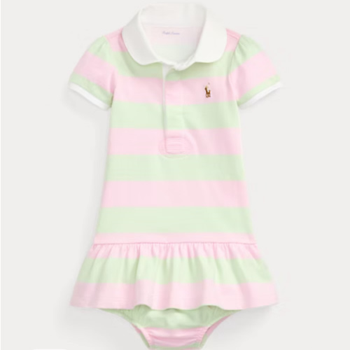 Striped Cotton Rugby Dress & Bloomer